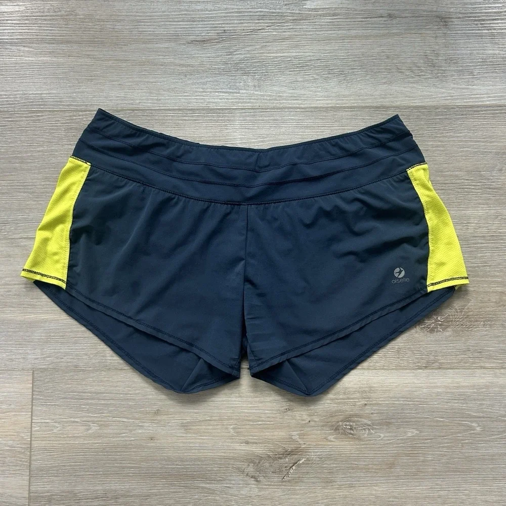 Oiselle Size 8 Toolbelt Roga Shorts Blue Lined Casual Active Gym Workout